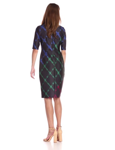plaid sheath dress