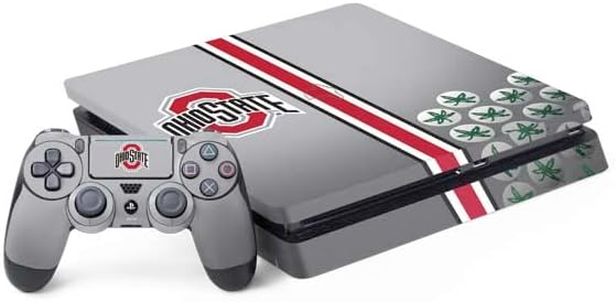 Skinit Decal Gaming Skin Compatible with PS4 Slim Bundle - Officially Licensed Ohio State University Distressed Logo Design