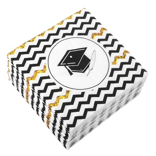 Servilletas de graduación de papel absorbente con diseño de gorro para recuerdos de fiesta