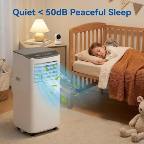 Image of 8,000 BTU Portable Air Conditioners, Portable AC Unit with Cool, Fan, Dehumidifier, Sleep, 4-in-1 Air Conditioner Portable, 24H Timer, Remote & Installation Kit, for Bedroom, Apartment, Workspace