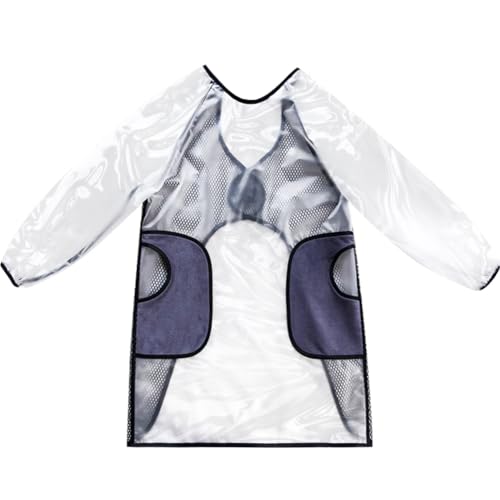 Tablier transparent imperméable avec manches longues WAYUTO pour cuisine