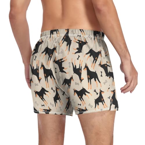 Image of Men's Boxer Shorts Cotton Loose Underwear with Button Fly