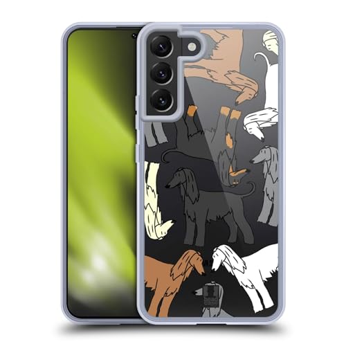 Head Case Designs Afghan Hound Dog Breed Patterns 5 Gel Case [Military Grade Protection] Compatible with Samsung Galaxy S22+ 5G and Compatible with MagSafe