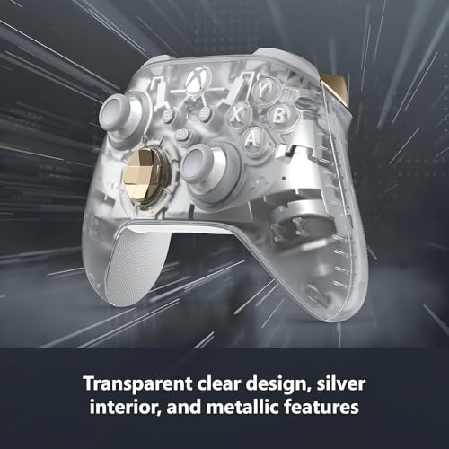 Image of Microsoft QAU-00157 Xbox Wireless Gaming Dual Controller Bundle (Ghost Cipher Special Edition) for Xbox Series X|S, Xbox One, Windows PC, Android and iOS