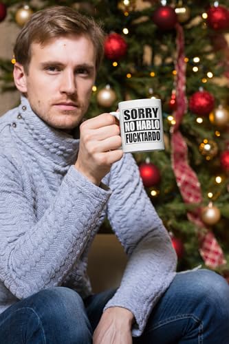 Taza de cerámica blanca con texto divertido 8 oz miniatura 7