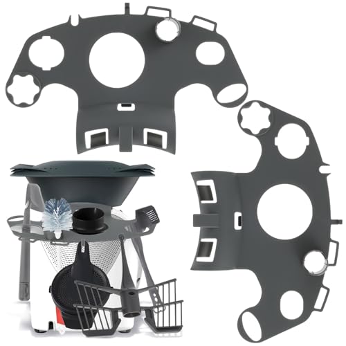 Tcwhniev 2 Pcs Cooking Machine Storage Rack, Durable Kitchen Cooking Tool Storage Rack Holder with Ample Space Neatly Organized Space Saving Cooking Machine Accessory Holder Up to 10 Accessories