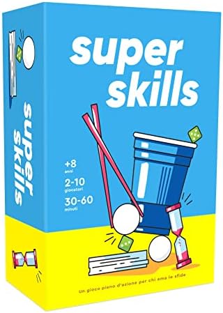 Super Skills – Gioco d’Azione per Persone Competitive – Competi con i tuoi Amici in 120 Diverse Sfide – Puro Divertimento per una Serata in Famiglia o una Festa con Bambini, Adolescenti e Adulti