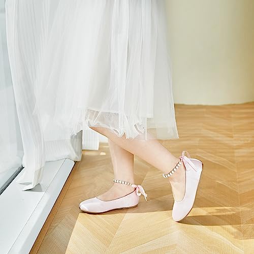 Image of Felix & Flora Girls Toddler Little Ballet Shoes - Flower Girls Mary Jane Flats Dress Shoes Party Wedding
