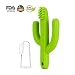 Mr Van Baby Teether Toy Toothbrush - Infant Training Toothbrush for Teething - 100% Food Grade Silicone/BPA-Free - Green Cactus
