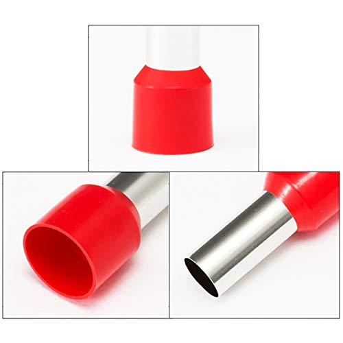 Xffcsec 70Pcs 4 Gauge Ferrule Connectors - Insulated End Terminals For Car Amplifier Power-Cable Terminals Clean Install And Better Connection (Black+Red) #TOP2