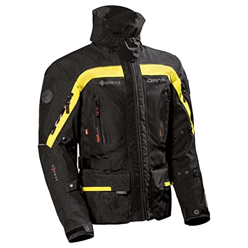 Dane Nimbus 2 Gore-Tex Pro Motorradjacke Herren (schwarz/gelb), 52