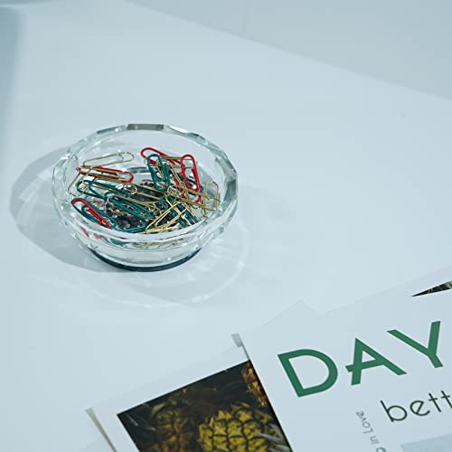 Glass Soap Dish With Bling Crystal,Round Soap Tray Soap Holder Container Box, For Bathroom Vanity Shower Kitchen Sink Counter Top (Black) #TOP4