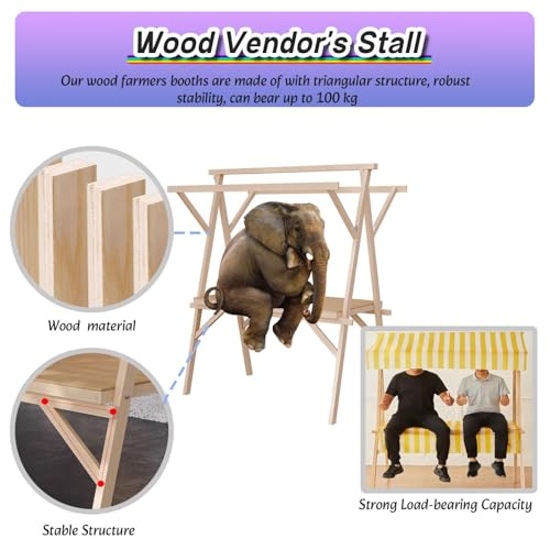 Stand de vente en bois pliable pour restauration de rue