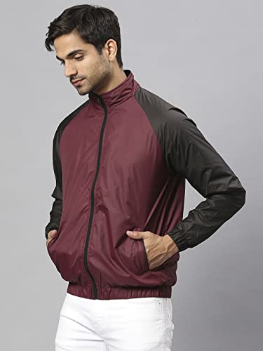 Image of Dennis Lingo Polyester Regular Fit Full Sleeves Men's Color Block Shell Jacket with 2 Pockets - Casual Winterwear for Men