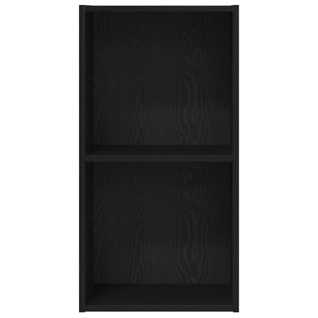 Libreria 2 Ripiani 40x30x77 cm Mobiletto da Soggiorno Nero | Organizzatore salvaspazio autoportante per soggiorno o studio con ripiani regolabili e struttura solida