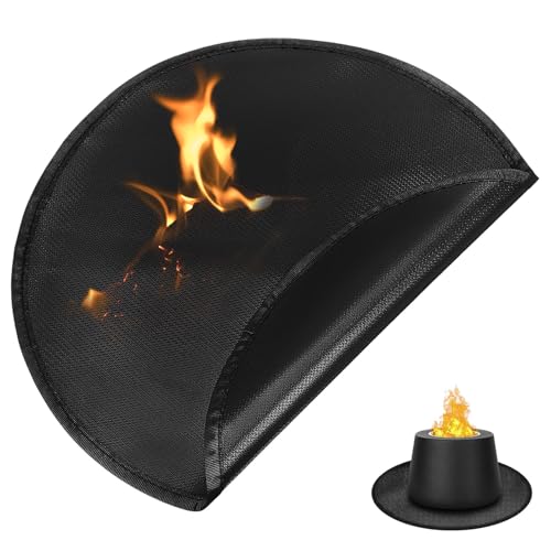 Mipcase 14 Inch Under Grill Mat, Double-Sided Fireproof Silicone Mat for Outdoor Grill, Non-Slip, Easy to Clean, Flexible and Portable