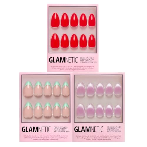 Glamnetic Press-On Nails Bundle - Pistachio Crème, Fairy Dust &