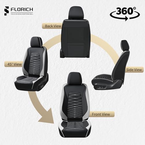 Image of FLORICH Car Seat Covers Front Seat, Leather Seat Covers for Cars, Waterproof Car Seat Protector Breathable, Front Seat Covers for Cars, Automotive Seat Covers Universal Fit for Most Cars SUV Truck