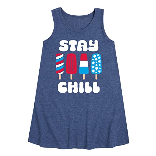 Instant Message - Americana - Stay Chill Patriotic Popsicles - Toddler & Youth Girls A-line Dress
