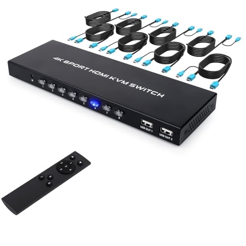 Commutateur KVM 4K 8 ports : la solution pour gérer 8 PC sans encombrement sur un seul écran