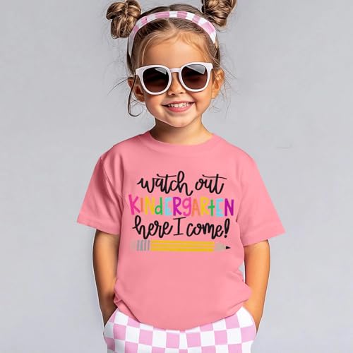 Image of Kindergarten Shirts for Girls Watch Out Kindergarten Here I Come Shirt Kids Back to School T Shirt Children School