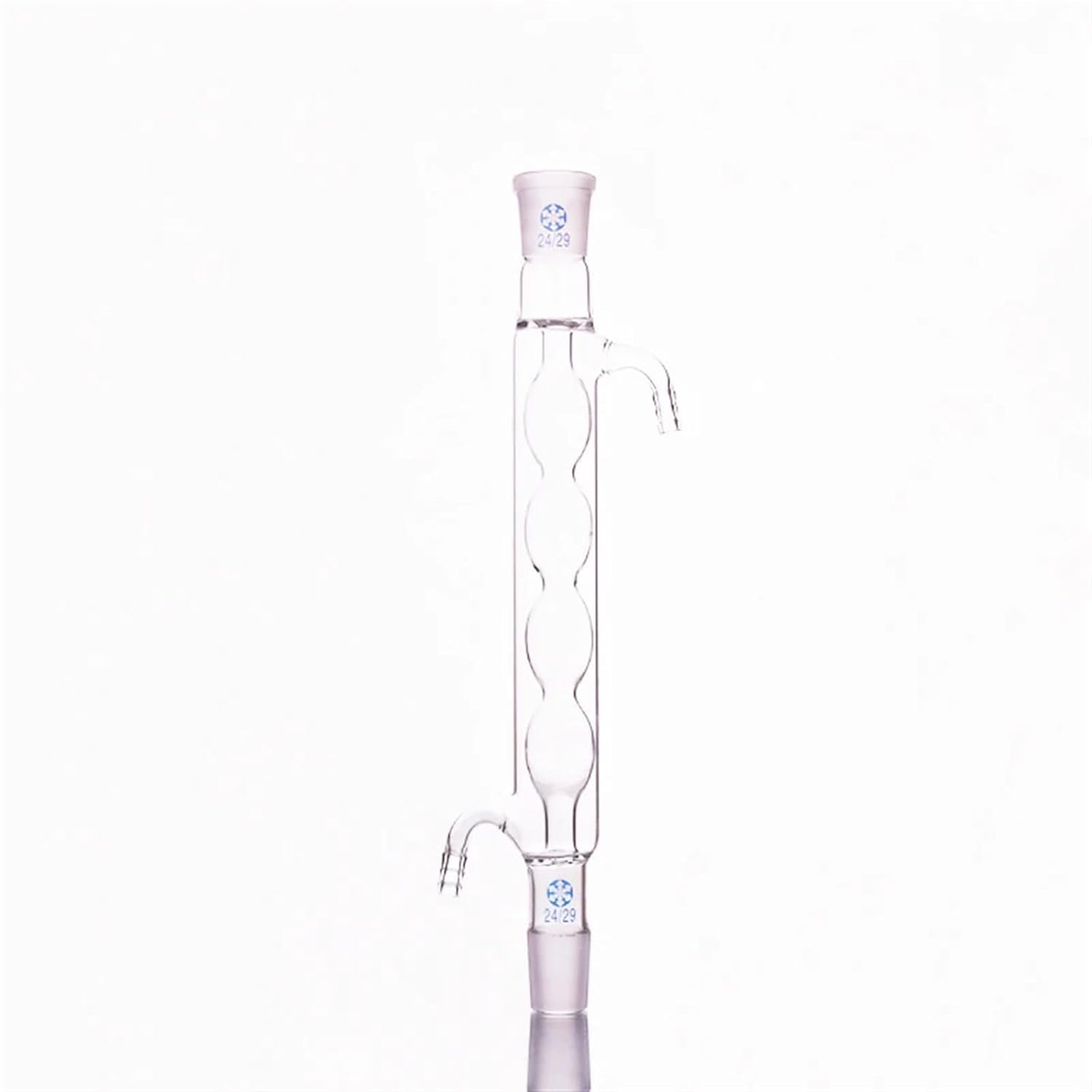 Lab Supplies Allihn Condenser 120mm/24 * 2,Condensation Length 120mm,Condenser Allihn with bulbed Inner Tube,Standard Ground Mouth 24/29