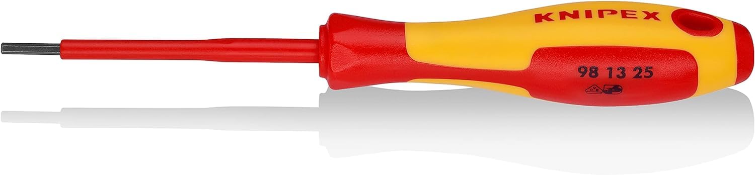 KNIPEX Wkrętak do śrub z rowkiem z wielokomponentowymi osłonkami, izolowane wg VDE 177 mm, 98 13 25