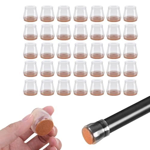 Materiali di Alta Qualità: Gommini per Sedie Rotondi realizzato in TPE di alta qualità e feltro ad alta densità, questo materiale atossico, inodore, sicuro e antistrappo resiste a deformazioni e crepe. Nota: Piedini per sedie adatto per gambe di mobili da 16-22 mm. Si prega di misurare attentamente il diametro della gamba prima di ordinare