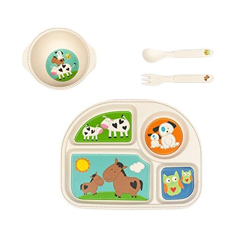Bamboozle Tiny Footprints Farm Friends Dinner Set Cover