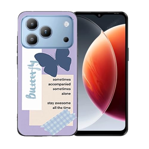 LCEHTOGYE �K�p Blackview Wave 7C�p�P�[�X�A�K�p Blackview Wave 7C (6,56")�ƌ݊����̂��钴���^�u���b�N�\�t�gTPU�V���R���Q���P�[�X�ی�J�o�[ - LLM46