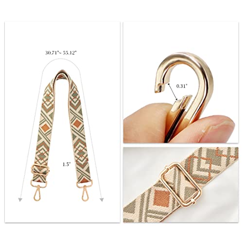 Image of TANOSII Wide Purse Strap Adjustable Replacement Shoulder Crossbody Strap Handbag Strap