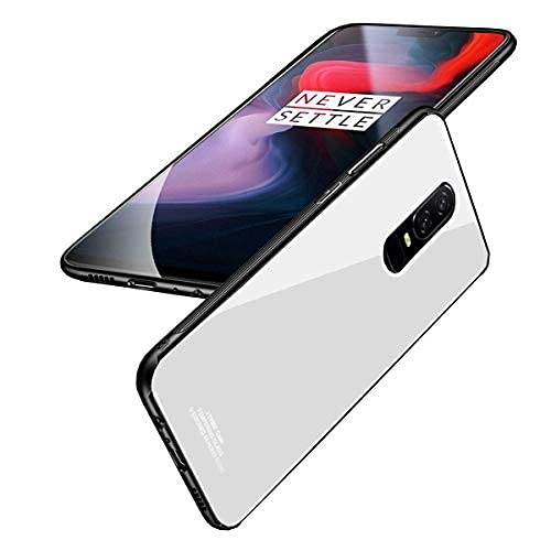 REALCASE® Tempered Glass Back Case [Scratch-Resistant], Soft TPU [Shock Absorption] Premium Shockproof Protective Thin Cover for OnePlus 6 (OP6) 2018 (Oneplus 6, G-White) (B07GCWDJWQ) Amazon Price History, Amazon Price Tracker