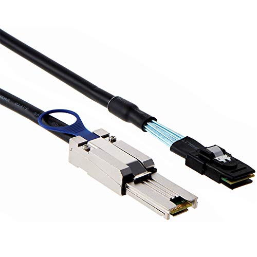 Azhizco External Mini SAS 26 Pin SFF-8088 Male to Internal Mini SAS 36 Pin SFF-8087 Male Cable, 3.3ft