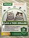 QLIGES Zecken-Flohband Katze, Flohhalsband für Katzen 4Pcs, 24 Monate lang wirksamer Schutz, Schutz vor Hautallergien, weich und bequem, verstellbar, wasserdicht, für alle Katzen geeignet