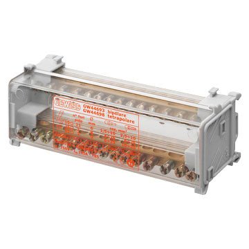 Klemmleiste zweipolige 4 m rail EN50022 pour renovation electrique et domotique de maison