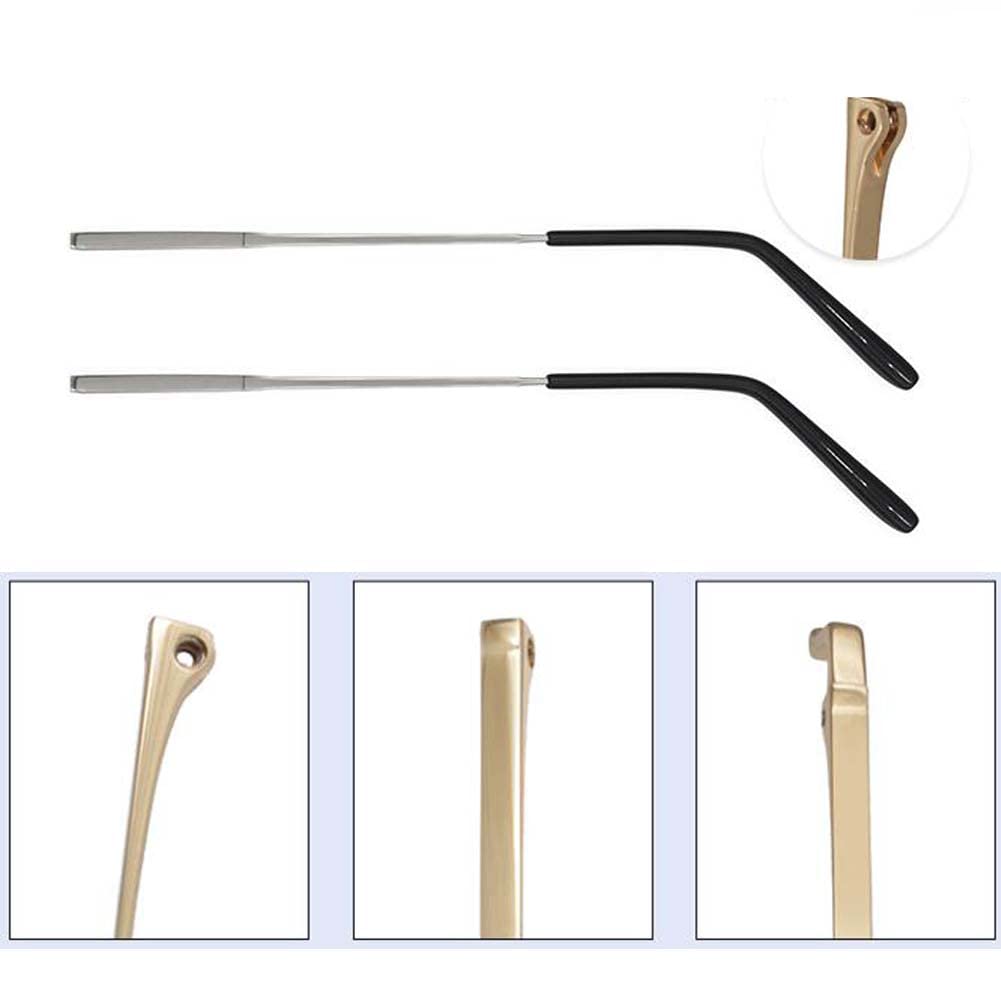 Brillenbügel aus Metall, Ersatzteile, doppelter Zahnabstand 1 mm, Reparatur von Sonnenbrillenrahmen