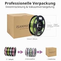 iSANMATE High Speed PETG Clear Glitter Filament 1.75mm, 4 Colors PETG Transparent Gradient Filament, Maßgenauigkeit +/- 0.02mm, 250g/Spule*4, Transparent Regenbogen Filament für 3D Drucker – Ansicht 8