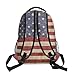 American Flag Kids Backpack Rustic Patriotic USA Flags Laptop Backpack School Bag Bookbag Camping Travel Outdoor Daypack Shoulder Bag for Boy Girl