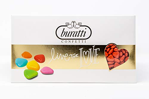 Buratti Confetti Confettis au Chocolat Avec Mini Coeurs Rouges 1 Kg