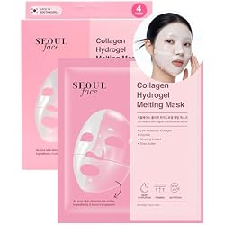 DERMAL Collagen Hydrogel Melting Jelly Gel Mask 4ea - Korean Overnight Face Mask - Deep Hydration, Skin Firming, and Wrinkle Care for Glassy Skon - Korean Skincare