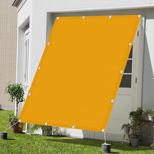 Voile d'ombrage rectangulaire 2 x 2 m protection solaire imperméable jaune