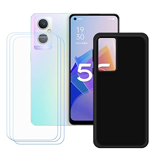 �pFZYM�P�[�X Oppo Reno7 Z 5G (6.43") + [3��]�����K���X�X�N���[���ی�t�B���� �A���ȃ\�t�g�V���R���P�[�X�ی�TPU�J�o�[�̃P�[�X�J�o�[