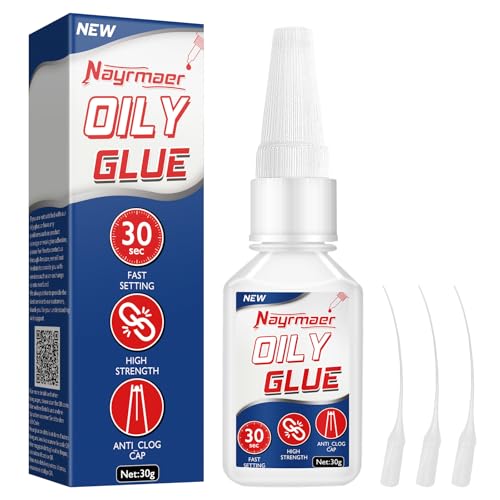 Nayrmaer Oily Glue 30g, Superglue Waterproof, Welding High Strength Oil Adhesive for Plastic, Ceramics, Leather, Rubber, Metal, Wood etc.