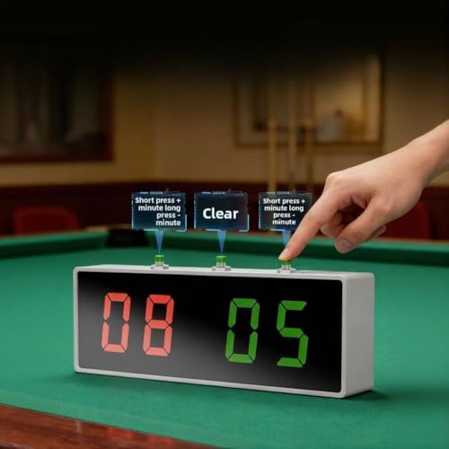 Compteur de billard électronique rechargeable écran bicolore et buzzer - 2