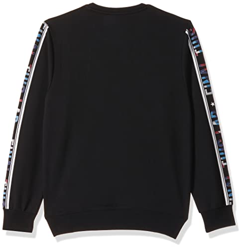 Image of Monte Carlo Boys Coton Blnd Black Print Round Neck Sweatshirt