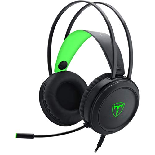 T-DAGGER Headset T-Dagger Ural Preto e Verde com LED Verde T-RGH202