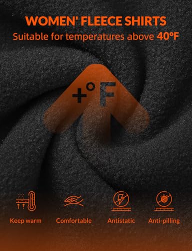 baleaf Women's Thermal Shirts Polar Fleece Tops Long Sleeve Tunic Warm Running Workout Winter Cold Weather Hiking3