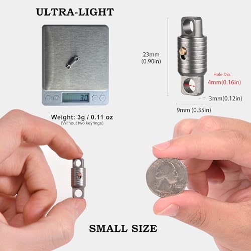 Image of Secbolt Titanium Quick Release Keychain Heavy-Duty Detachable Clip, Anti-Lost EDC Key Holder Ring for Men Women