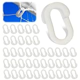40 clip per rete da calcio, clip per rete da calcio, clip per rete, chiusure in plastica bianca per reti da calcio, tennis, cricket, clip per rete resistenti e resistenti alle intemperie per uso