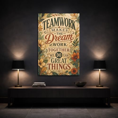 Impression sur toile Teamwork rétro de qualité supérieure pour bureau de direction - 3